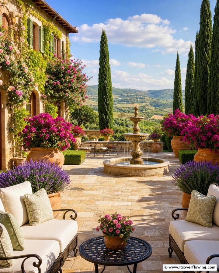 Landscaped Courtyard Views - 30 Tuscan Interior Design Ideas for Earthy Mediterranean Style