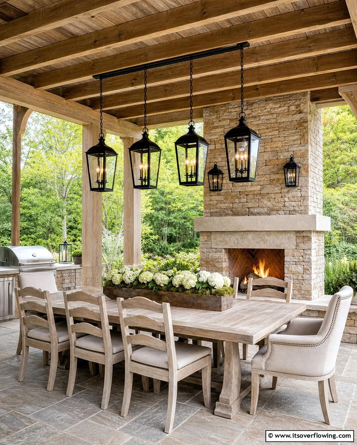 Lantern Chandeliers - 25 Pergola Lighting Ideas to Illuminate Your Outdoor Space