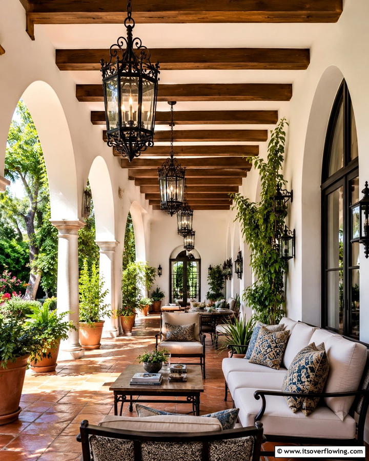 Lantern Lighting - 25 Spanish Style Patio Ideas for Outdoor Living