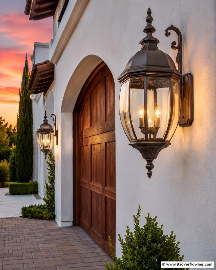 Lantern Style Exterior Lights - 25 Rustic Garage Ideas for a Cozy and Functional Space
