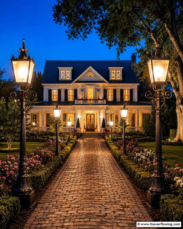 Lantern Style Post LightsOne - 25 Driveway Lighting Ideas to Illuminate Your Home