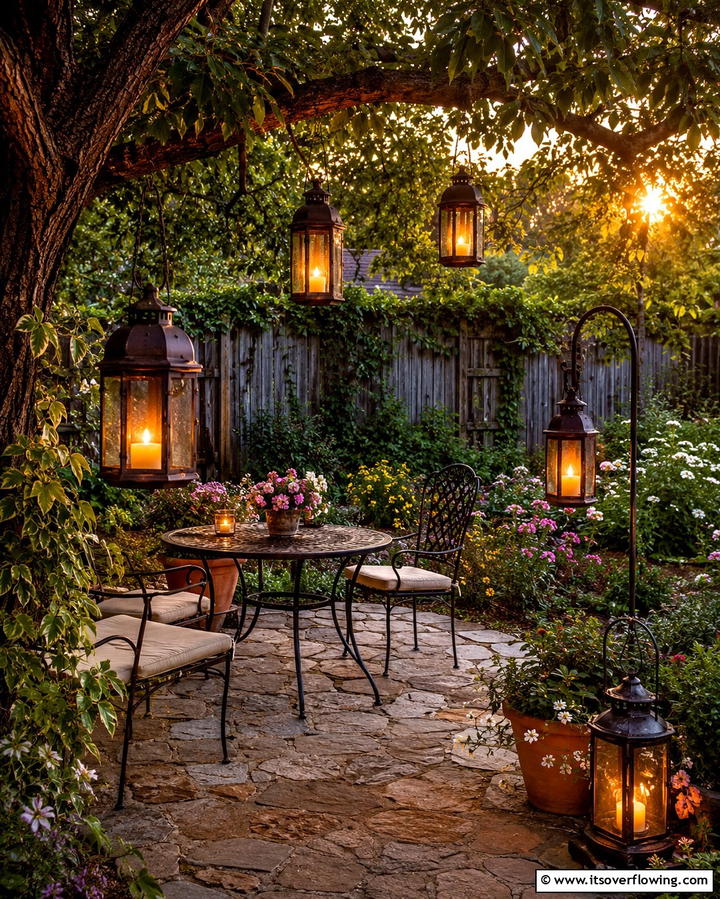 Lanterns for a Rustic Touch - 25 Backyard Lighting Ideas to Illuminate Your Outdoor Space