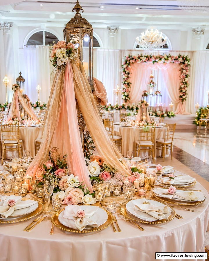 Lanterns with Draped Fabric Accents - 20 Unique Lantern Centerpiece Ideas for Any Occasion