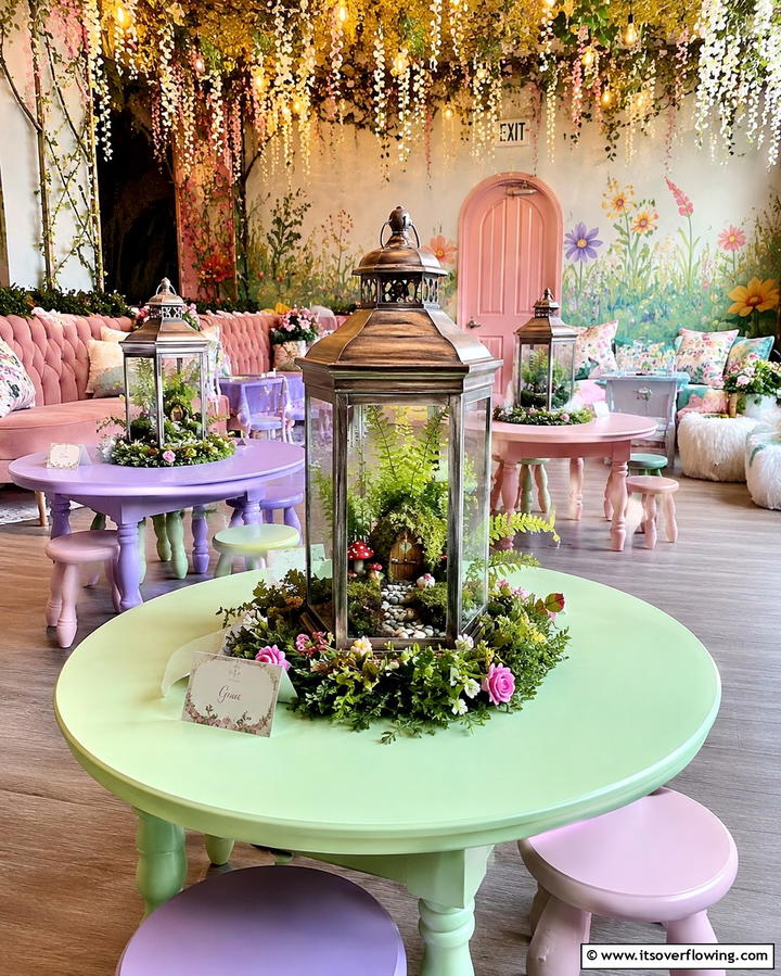 Lanterns with Fairy Gardens Inside - 20 Unique Lantern Centerpiece Ideas for Any Occasion