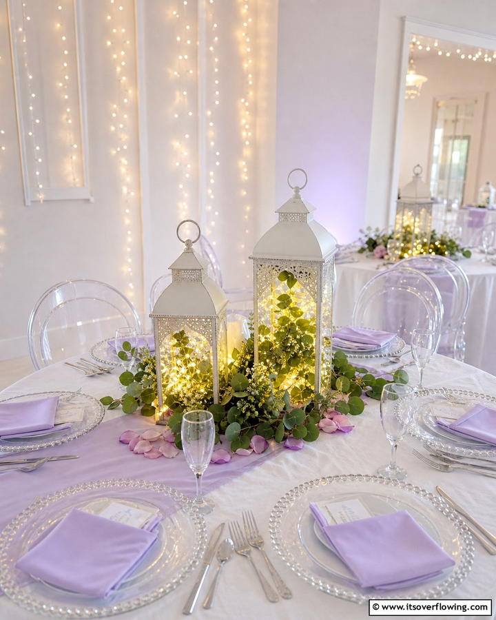 Lanterns with Fairy Lights - 25 Centerpiece Ideas for Stunning Table Decor