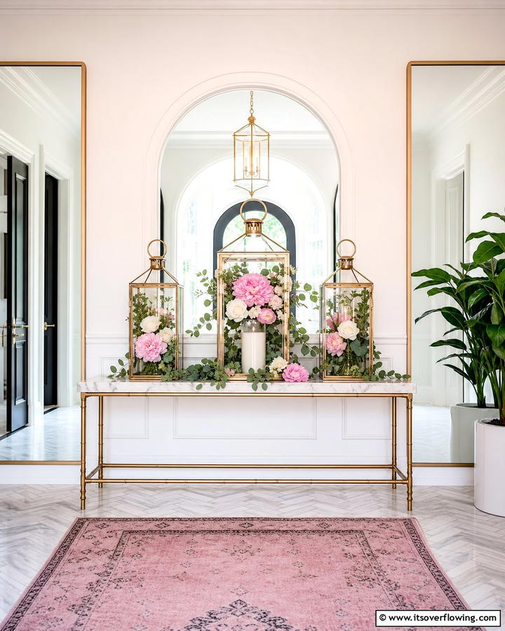 Lanterns with Floral Arrangements - 30 Lantern Decor Ideas for Indoor and Outdoor Spaces