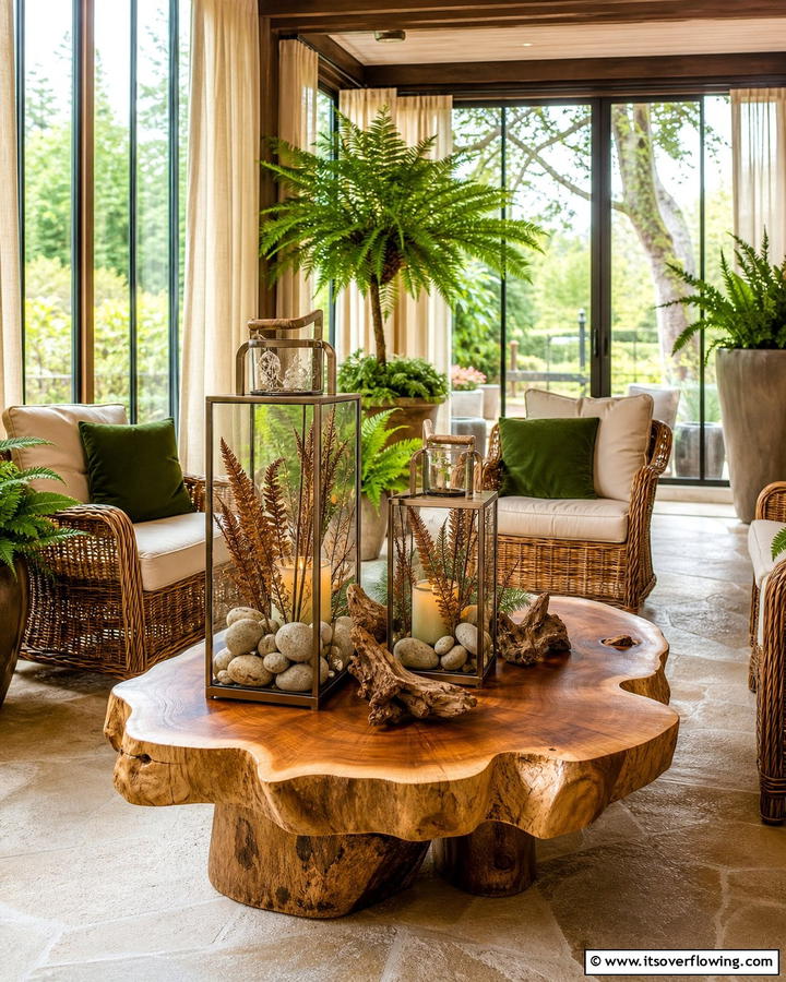 Lanterns with Natural Elements - 30 Lantern Decor Ideas for Indoor and Outdoor Spaces