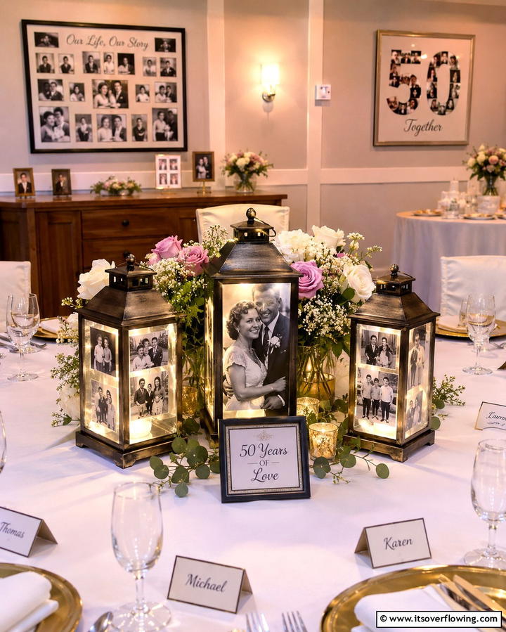 Lanterns with Photos for a Personal Touch - 20 Unique Lantern Centerpiece Ideas for Any Occasion