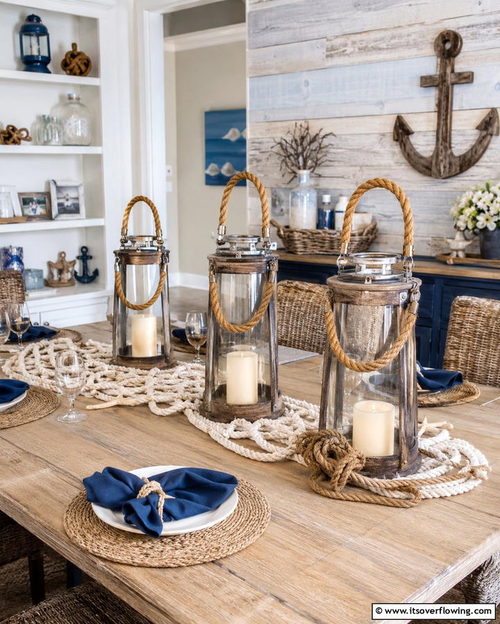 Lanterns with Rustic Rope Handles - 20 Unique Lantern Centerpiece Ideas for Any Occasion