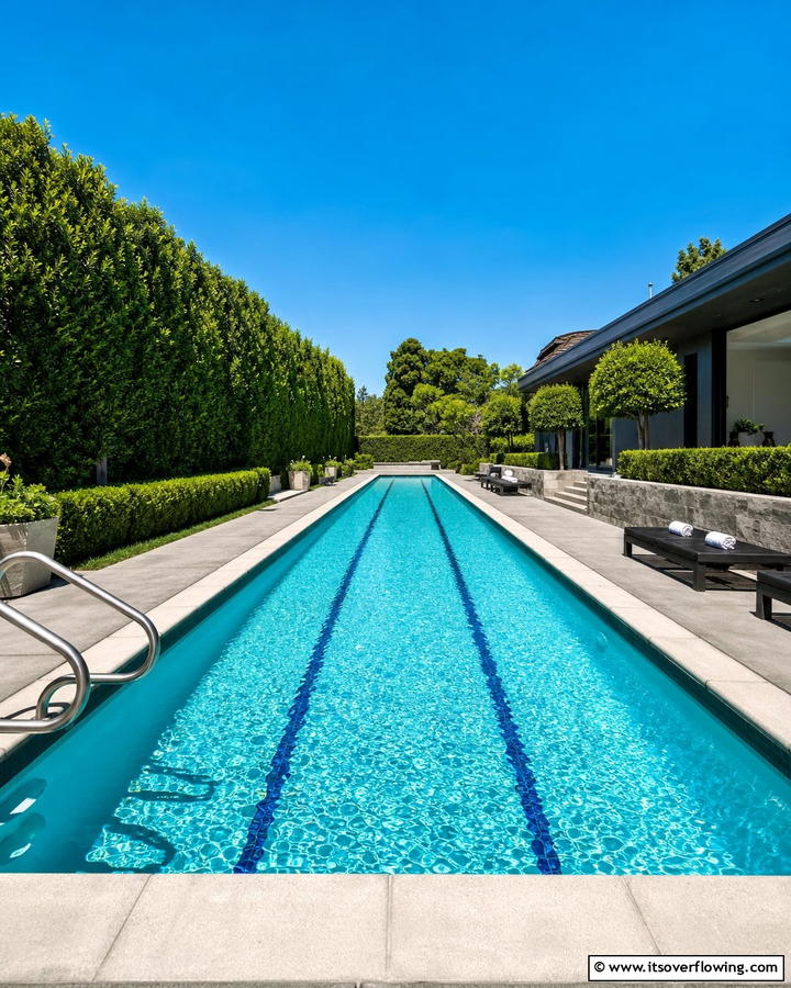 Lap Pool for Fitness - 21 Stunning Swimming Pool Designs for Backyard Oasis