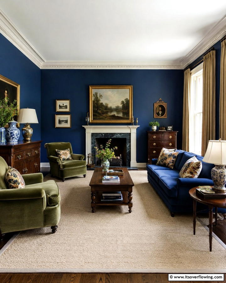 Lapis Blue and Olive Drab Classic - 30 Refreshing Blue and Green Color Combos for Home Decor