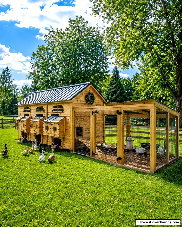 Large Community Duck House - 25 Duck House Ideas for Your Backyard