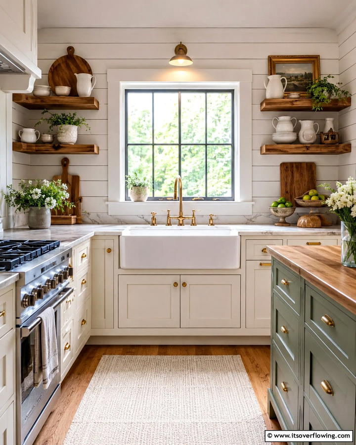 Large Farmhouse Sink - 25 Dream Kitchen Ideas for Your Perfect Cooking Space