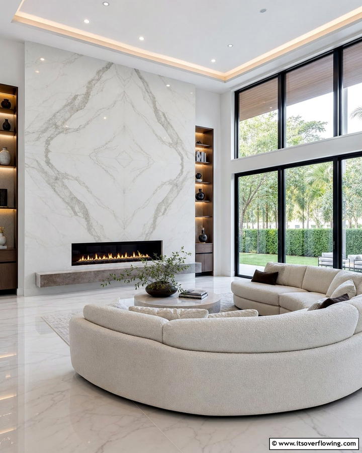 Large Format Luxe - 21 Fireplace Tile Ideas to Refresh Your Hearth’s Aesthetic