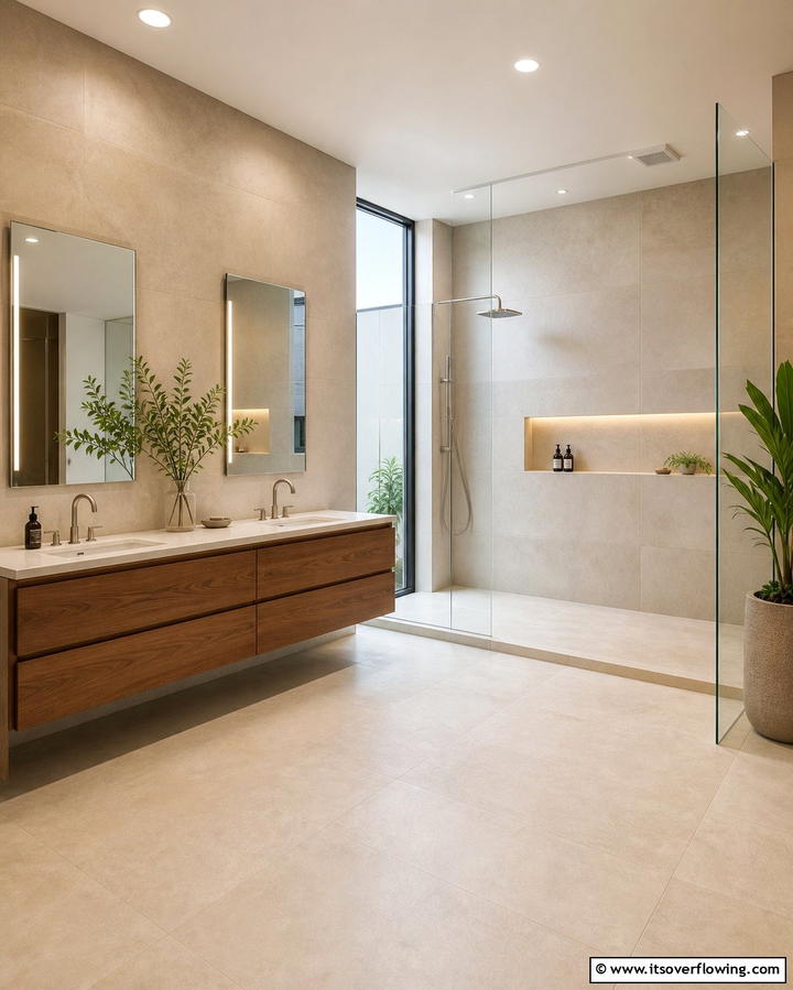 Large Format Tile Shower Walls - 25 Shower Wall Ideas to Elevate Your Bathroom Design