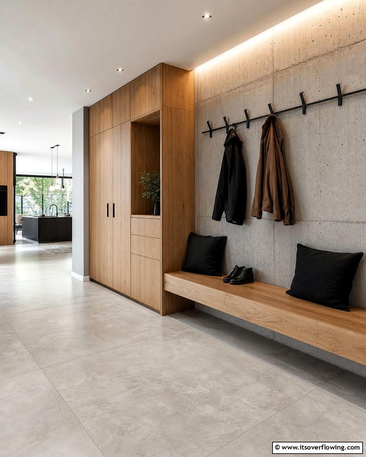 Large Format Tiles for a Seamless Look - 25 Mudroom Tile Floor Ideas- Durable & Stylish Designs