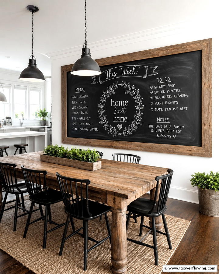 Large Framed Chalkboard - 25 Large Wall Art Ideas to Transform Your Space