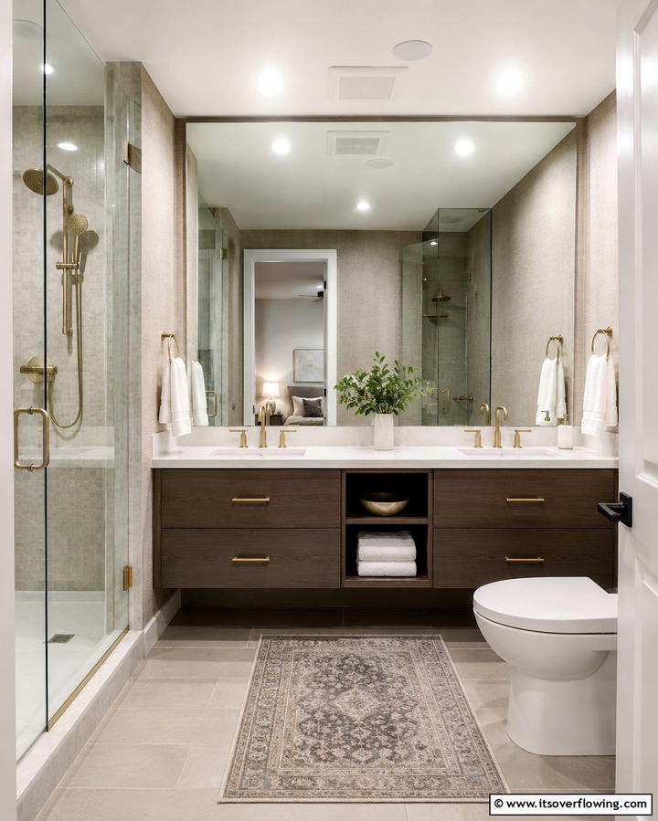 Large Mirrors - 25 Small Ensuite Design Ideas for Compact Bathrooms