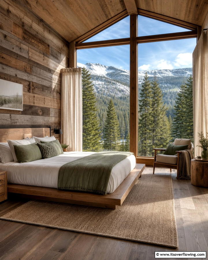 Large Picture WindowsExact - 25 Cozy Cabin Bedroom Ideas for a Rustic Escape