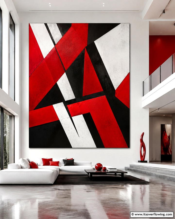 Large Scale Abstract Paintings - 30 High Ceiling Wall Decor Ideas for Tall Interior Spaces