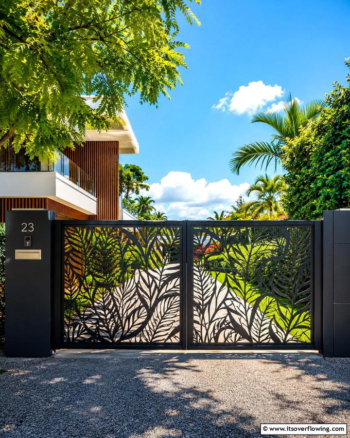 Laser Cut Metal GateOne - 25 Metal Garden Gate Ideas to Enhance Your Outdoor Space