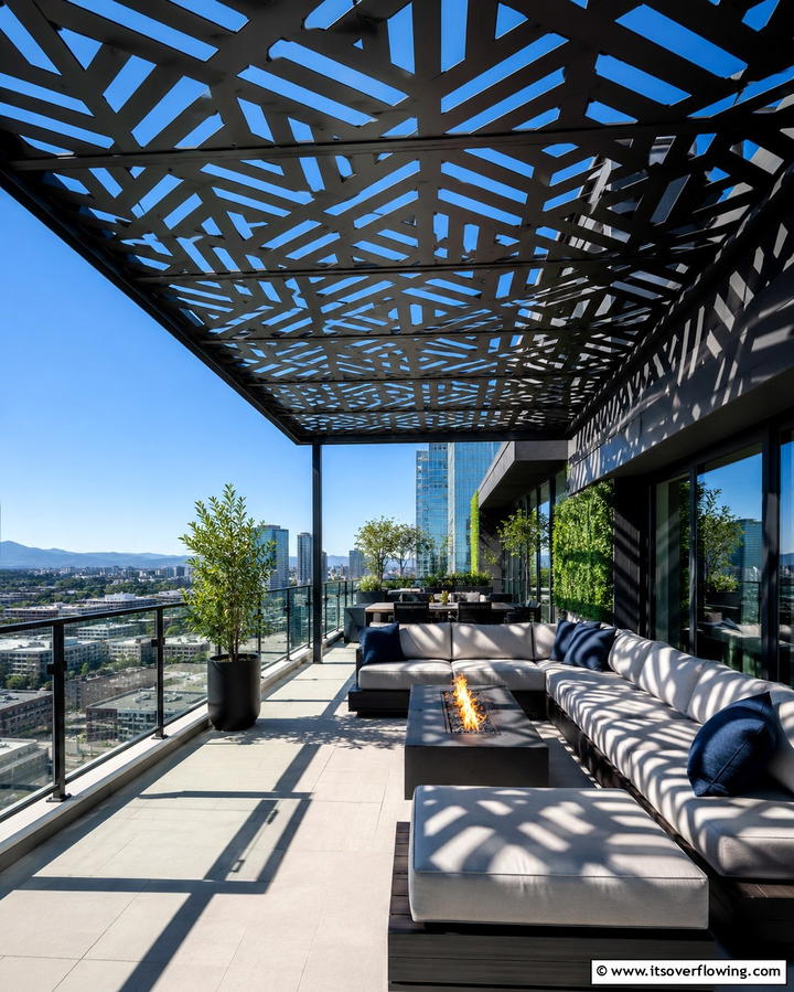 Laser Cut Metal Panels - 25 Pergola Cover Ideas for Stylish Outdoor Living Spaces
