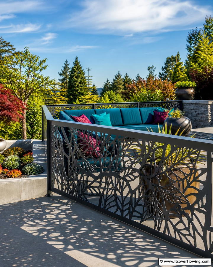 Laser Cut Metal Railing - 21 Deck Railing Ideas for Style and Safety