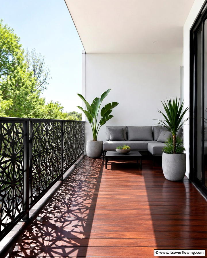 Laser Cut Metal Railings - 25 Balcony Railing Design Ideas for Safety and Style