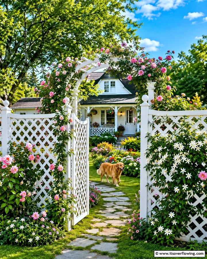Lattice Fence - 25 Dog Fence Ideas for a Safe and Stylish Yard