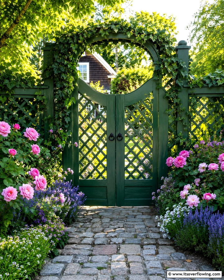 Lattice Gate - 25 Fence Gate Ideas for Stylish and Secure Yards