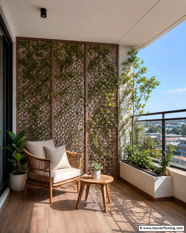 Lattice Privacy Screens - 30 Balcony Privacy Ideas for Secluded Outdoor Spaces