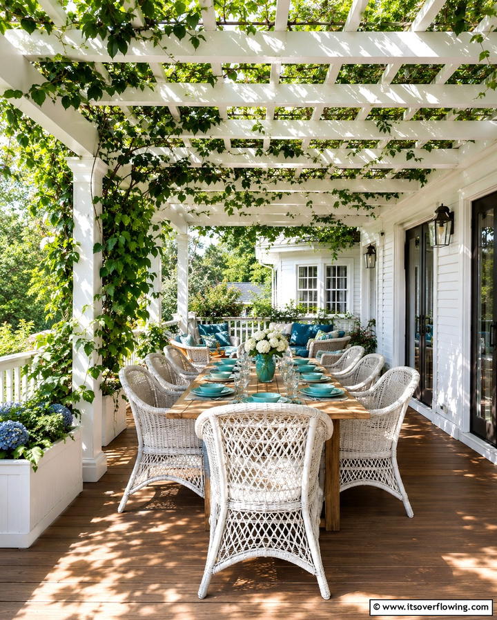 Lattice Roof for Subtle Shade - 30 Partially Covered Deck Ideas for Flexible Outdoor Living