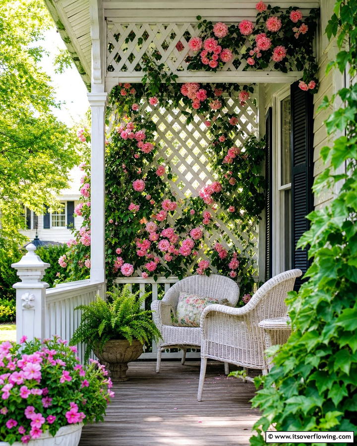 Lattice Style Railings - 25 Front Porch Railing Ideas to Enhance Curb Appeal