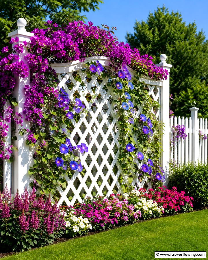 Lattice Style Trellis - 25 Trellis Ideas to Enhance Your Garden Aesthetics