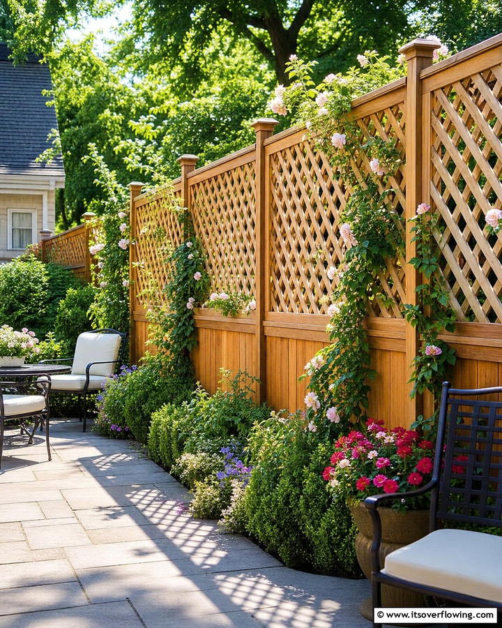 Lattice Top Privacy Fence - 21 Privacy Fence Designs for Secure & Stylish Property Borders