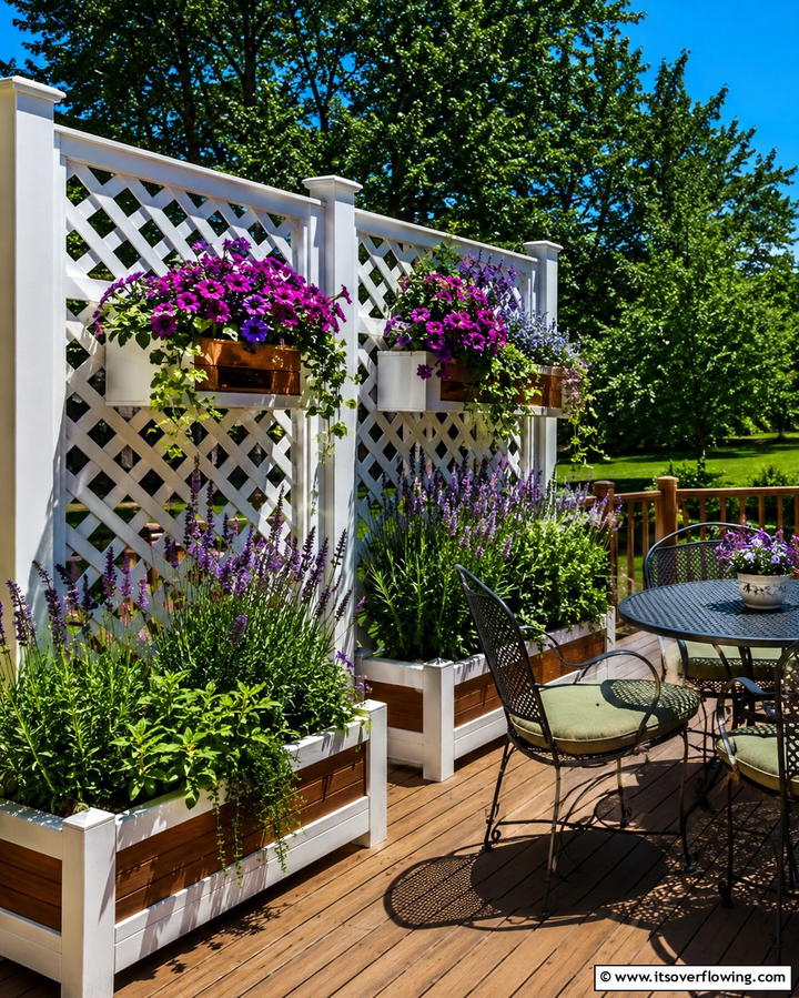 Lattice with Built In Planters - 25 Innovative Deck Lattice Ideas to Enhance Outdoor Spaces