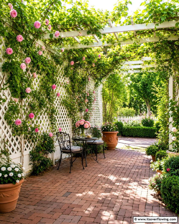 Lattice with Vines Privacy - 30 Private Deck Ideas for Secluded Outdoor Relaxation Zones