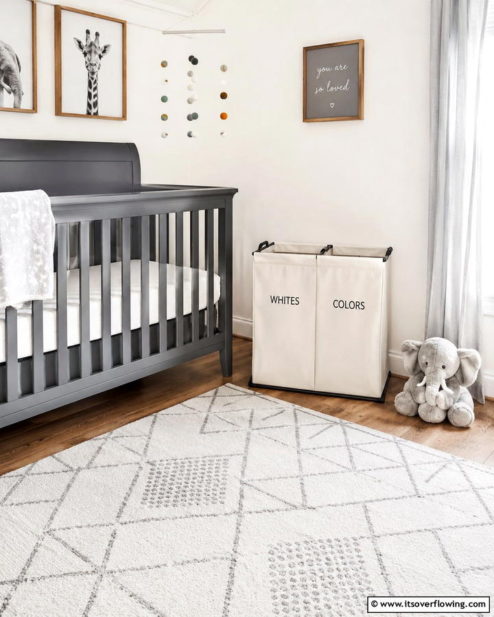 Laundry Hampers with Compartments - 25 Nursery Storage Ideas for a Clutter-Free Space