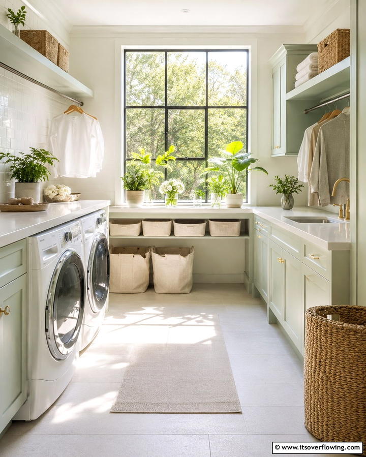 Laundry Room with Natural Light - 25 Modern Laundry Room Ideas for a Functional Space