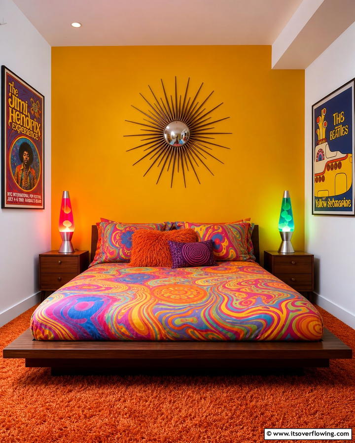Lava Lamps for Ambiance - 25 60s Bedroom Ideas for a Retro-Inspired Space
