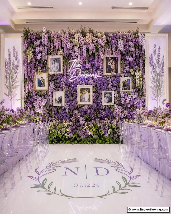 Lavender Accent Walls - 30 Lavender Wedding Ideas for Romantic Celebrations