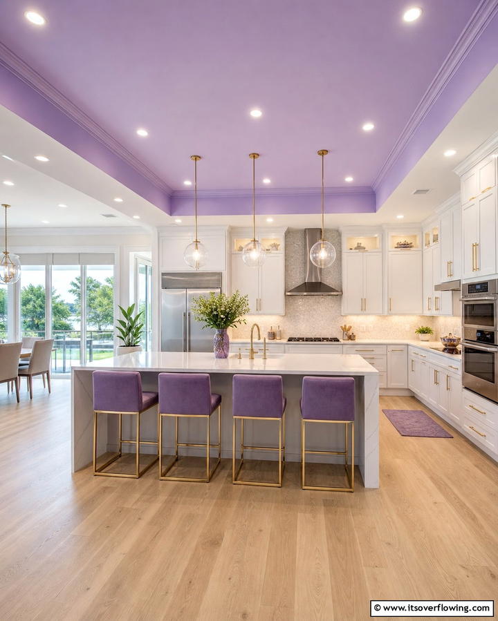 Lavender Ceiling - 25 Purple Kitchen Ideas for a Bold and Stylish Look