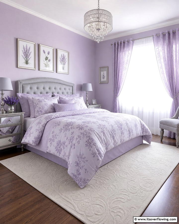 Lavender Hues for Relaxation - 20 Pastel Bedroom Ideas for a Soft and Serene Space