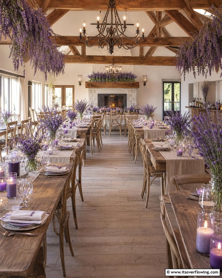 Lavender Scents for the Venue - 17 Purple Wedding Theme Ideas for Enchanting Celebrations