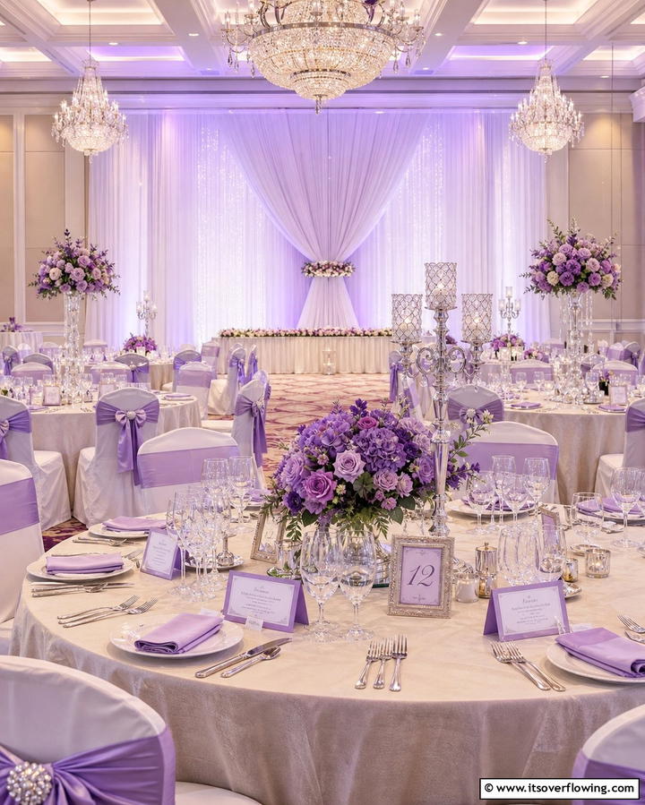 Lavender Seating Arrangements - 30 Lavender Wedding Ideas for Romantic Celebrations