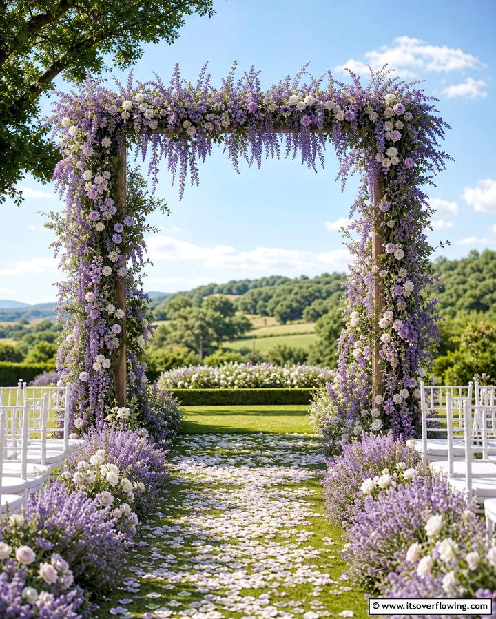 Lavender Wedding Arches - 30 Lavender Wedding Ideas for Romantic Celebrations