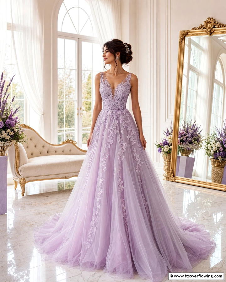 Lavender Wedding Dresses - 30 Lavender Wedding Ideas for Romantic Celebrations