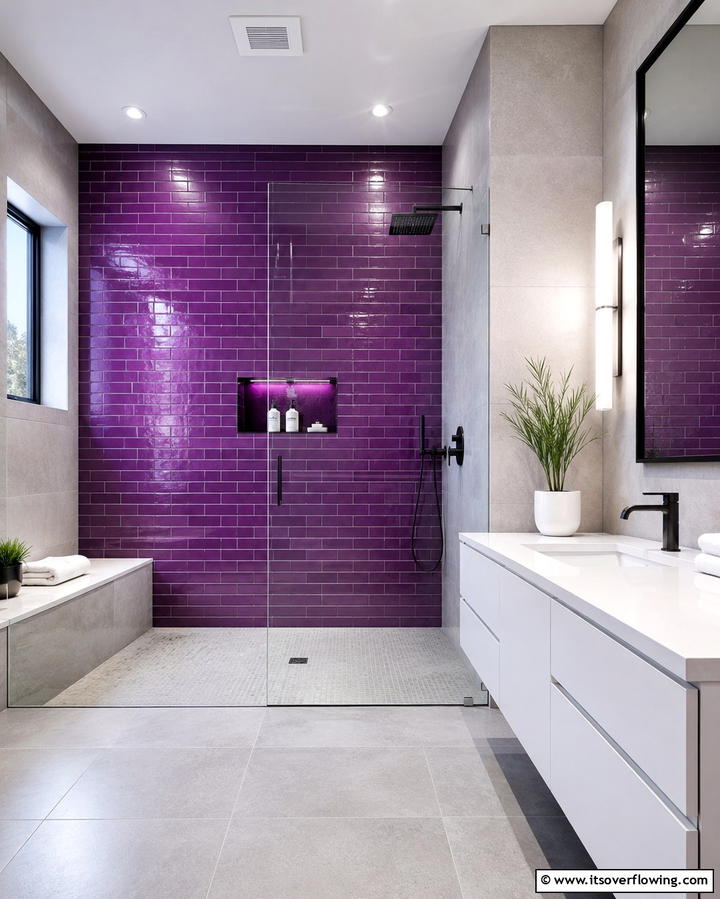 Lavender and Gray Palette - 25 Purple Bathroom Ideas for a Bold and Beautiful Space