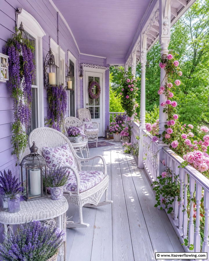 Lavender for a Fresh Playful Touch - 17 Porch Paint Color Ideas for Inviting Outdoor Spaces