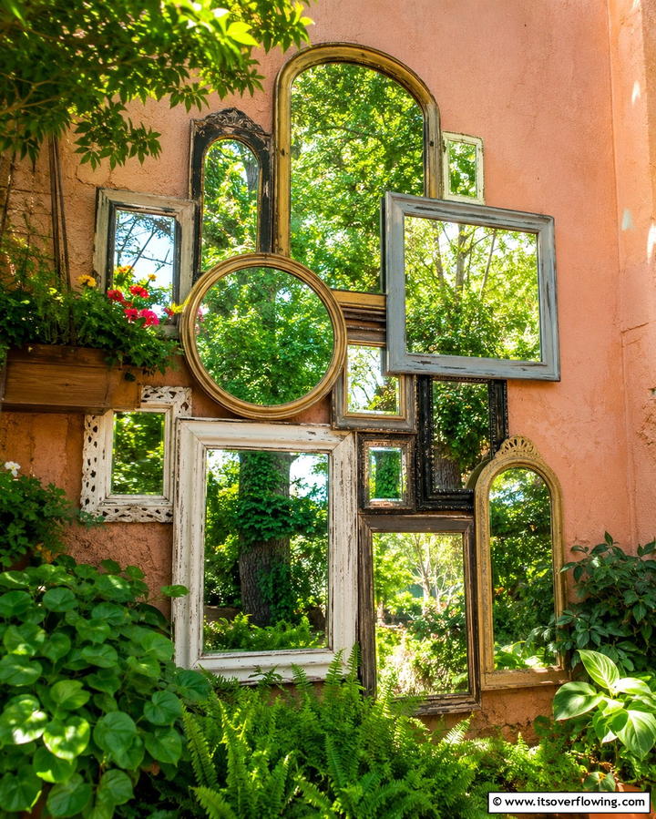 Layer Reflections With Overlapping Mirrors - 25 Garden Mirror Ideas to Enhance Outdoor Spaces